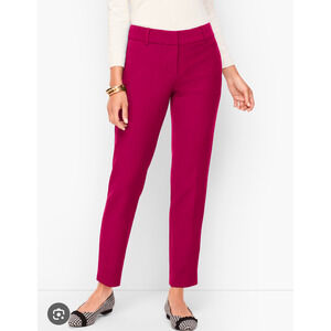 Talbots Hampshire Ankle Pants 12P Rose Red Career Work Preppy Mature Corporate
